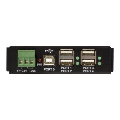 StarTech.com Rackmount USB 2.0 Hub - 4 Port Rugged Industrial USB 2.0 Hub Sort